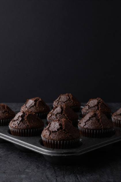 Muffins mit aufgerissener Haube