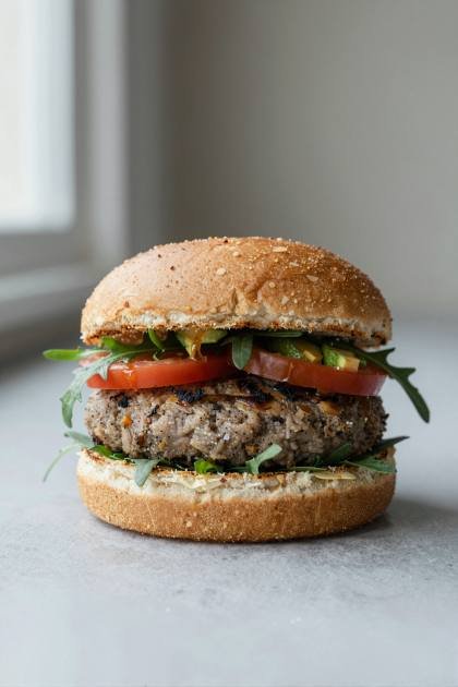 Gemüseburger (hoch)