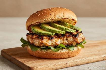 Gegrillter Hähnchenburger