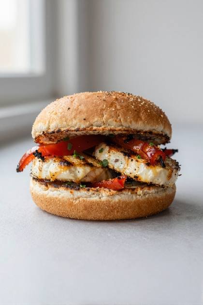 Halloumi-Burger (hoch)