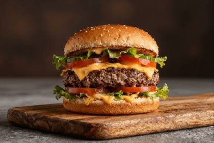 Burger im Querschnitt