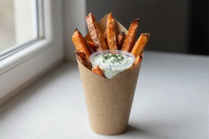 Süßkartoffel-Pommes (quer)