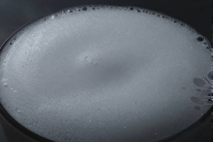 Milchschaum ganz nah