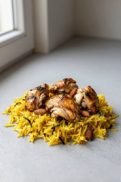Hähnchen mit Reis (hoch)