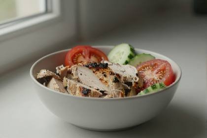 Hähnchensalat (quer)