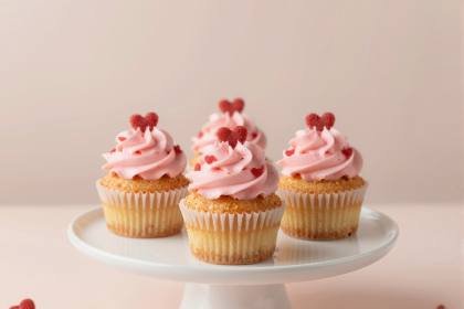 Cupcakes mit Zuckerherzen