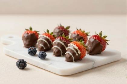 Erdbeeren in Schokolade