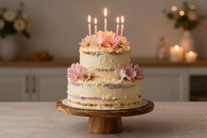 Torte mit Kerzen