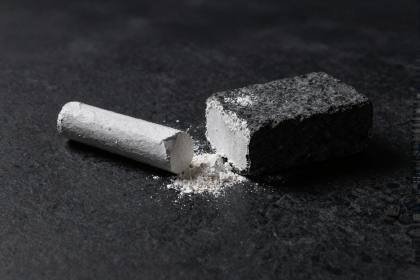 Gebrochener Kreideblock