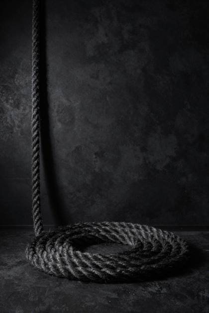 Battle Rope aufgerollt