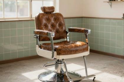 Barber-Stuhl aus Leder
