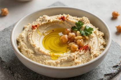 Hummus mit Olivenoel