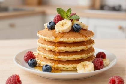 Pancakes mit frischen Beeren