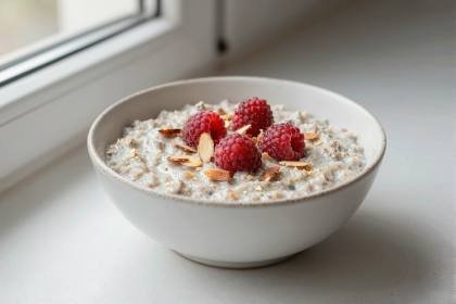 Porridge mit Beeren (quer)