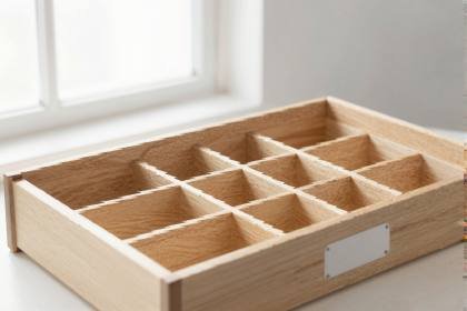 Ersatzteilschublade mit vielen Fächern