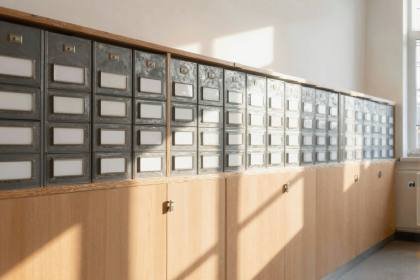 Briefkästen im Hausflur
