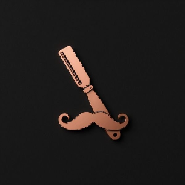 Rasiermesser mit Schnurrbart — Barbershop