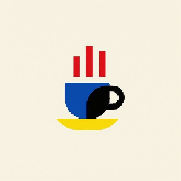 Tasse aus Rechteck und Halbkreis — Cafe