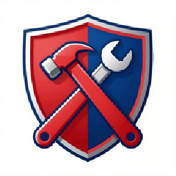 Schild mit Hammer & Schlüssel — Handwerksbetrieb
