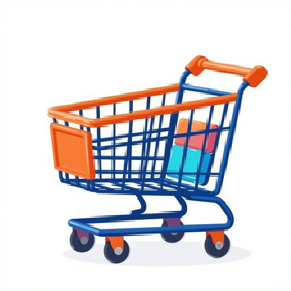 Einkaufswagen mit Schwung — Onlineshop