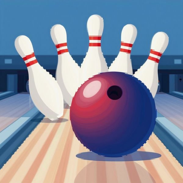 Bowlingkugel trifft Pins — Bowlingcenter