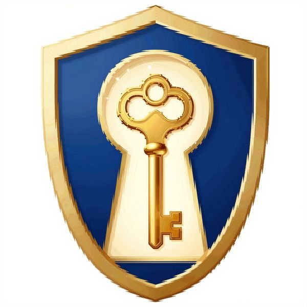 Goldschlüssel im Schild — Schlüsseldienst