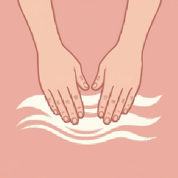 Hände über Wellen — Massage