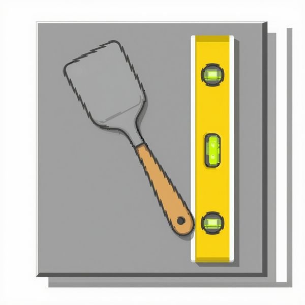 Wandplatte mit Spachtel — Trockenbau
