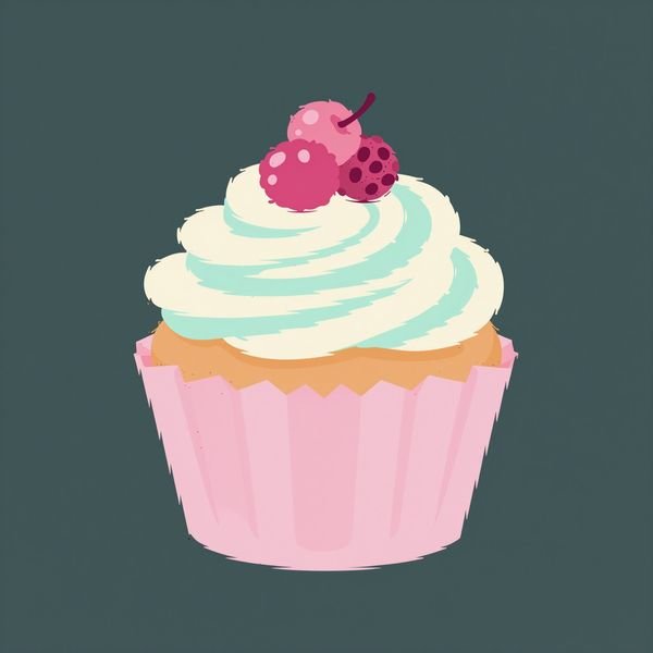 Cupcake mit Beere — Patisserie