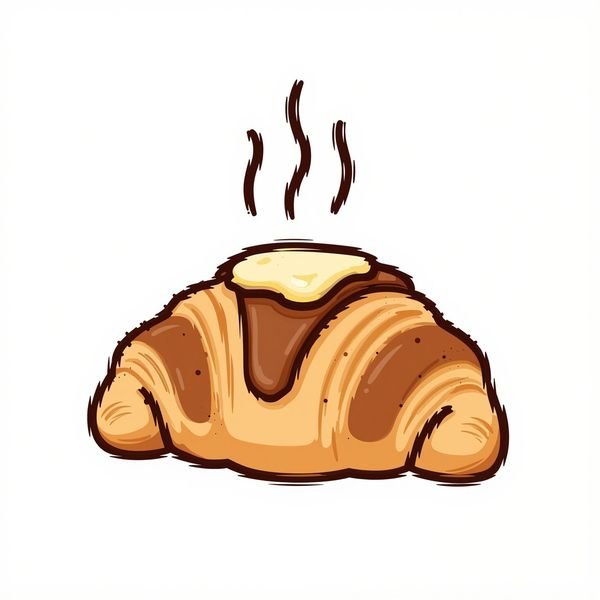 Croissant mit Duftlinien — Backcafé