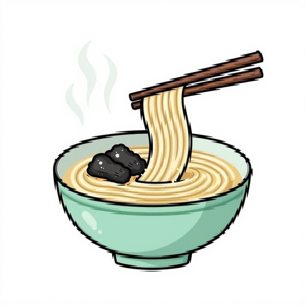 Nudelsuppe mit Stäbchen — Asia-Küche