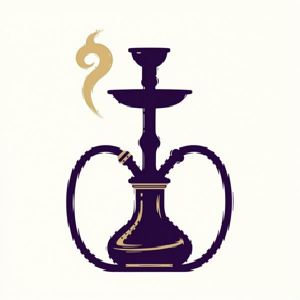 Shisha mit Rauch-Ornament — Lounge