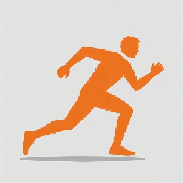 Läufer in Orange — Fitness