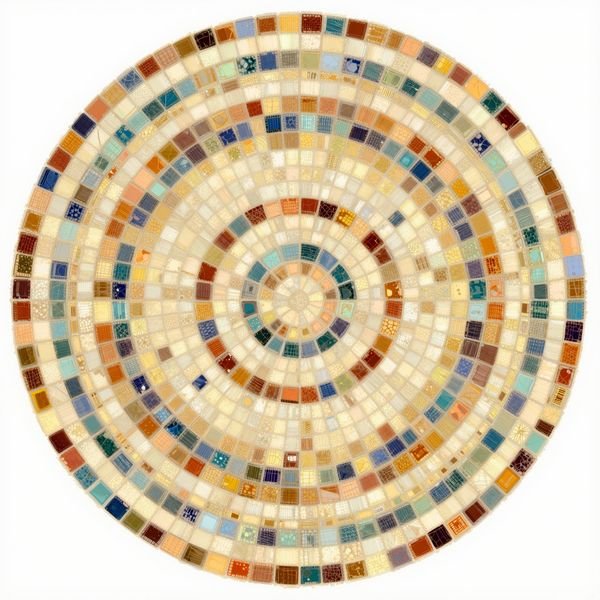 Mosaikkreis aus Farbsteinen — Gemeinschaft