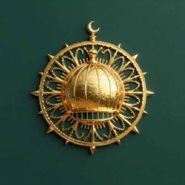 Goldene Kuppel mit Halbmond — Orient-Restaurant