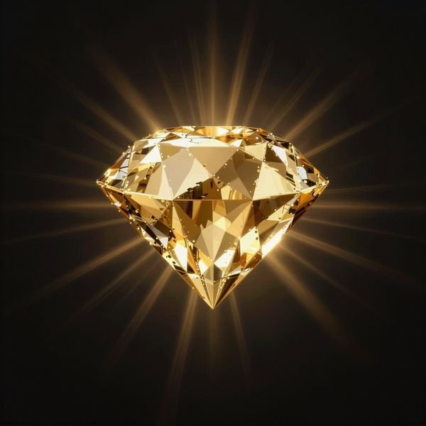 Goldener Brillant mit Strahlen — Juwelier