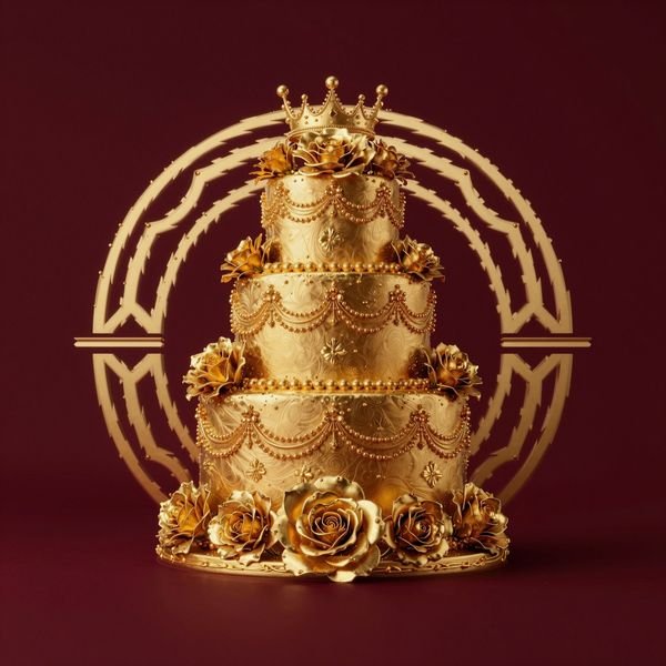 Goldene Krontorte — Patisserie & Hochzeitstorten