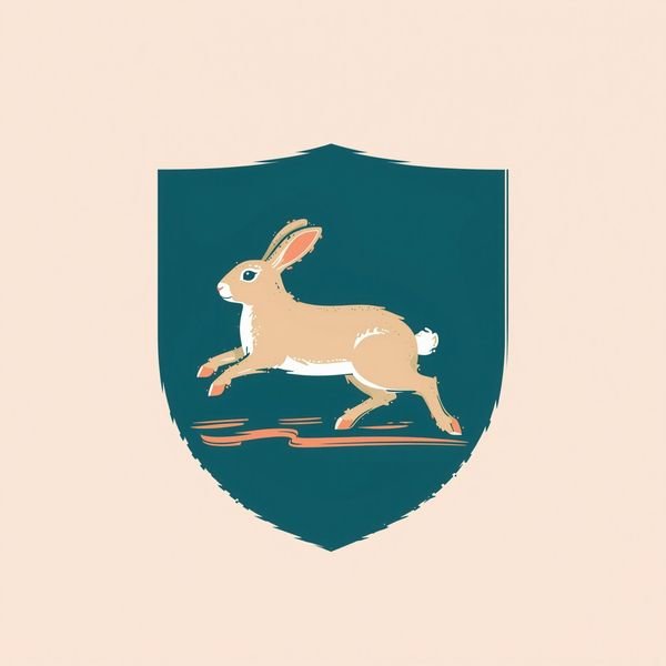 Laufgruppe Sprintender Hase