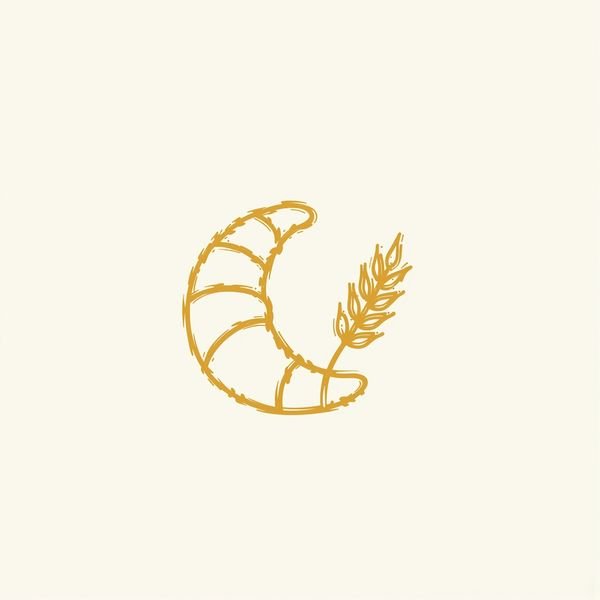 Croissant und Aehre aus einer Linie — Baeckerei