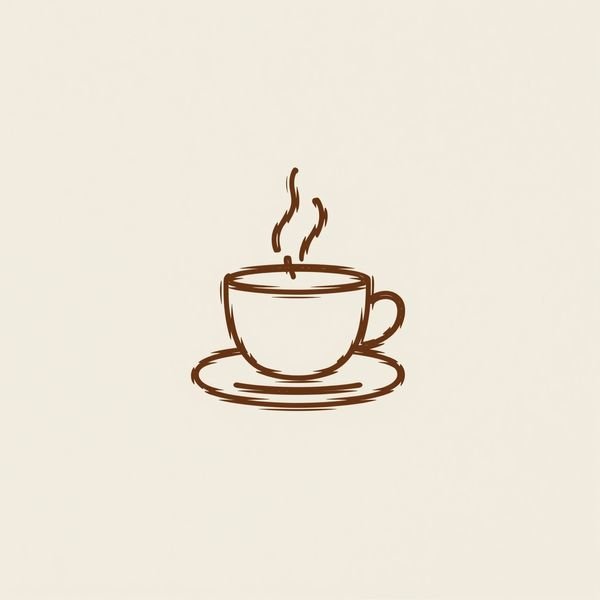 Tasse aus einer Linie — Cafe