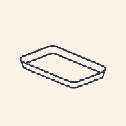 Backblech (Strichlinie)