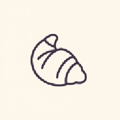 Croissant (Strichlinie)