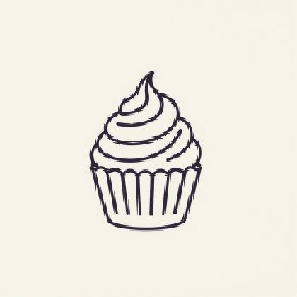 Cupcake (Strichlinie)