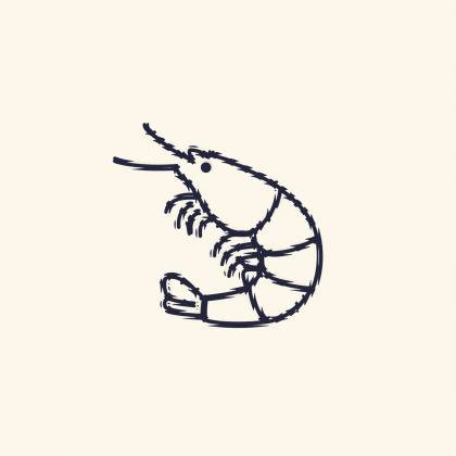 Garnele (Strichlinie)