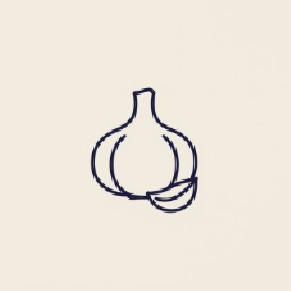 Knoblauch (Strichlinie)
