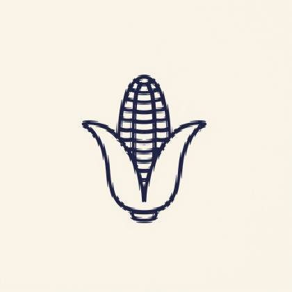 Maiskolben (Strichlinie)