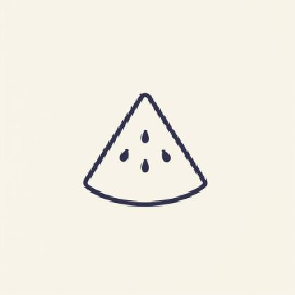 Melonenscheibe (Strichlinie)