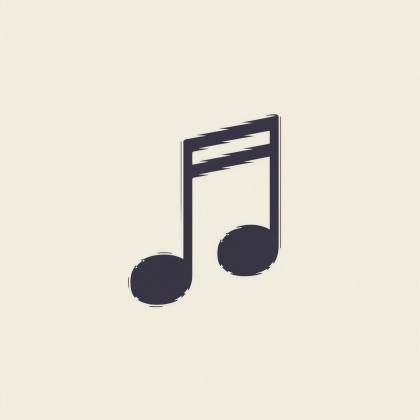 Musiknote (Strichlinie)