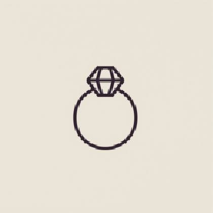 Ring mit Stein (Strichlinie)