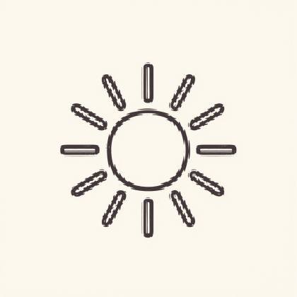 Sonne (Strichlinie)